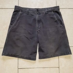 North Face blue/gray flat front cotton shorts